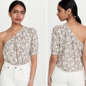 Rails Jayla One Shoulder Pull Over Top Size XL Cafe Floral